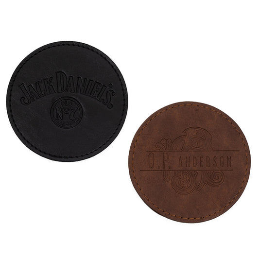 Glasunderlägg i konstläder