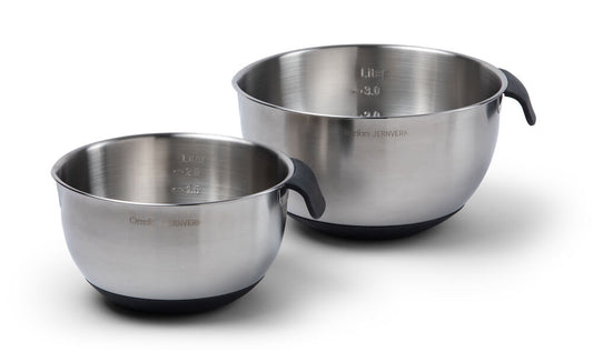 Skål Stainless med Silikon 2-pack
