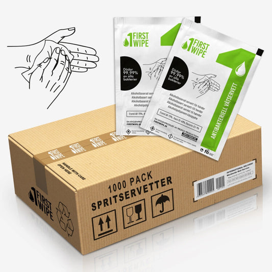 First Wipe desinficerande våtservetter - 1.000 pack